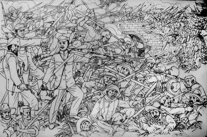 General Malvar is ordered by Gen. Aguinaldo to reinforce Gen. Evangelista's troops at Zapote bridge in Bacoor February 17, 1897.